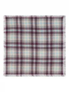 Клетчатый шарф с бахромой Eric Bompard, фиолетовый