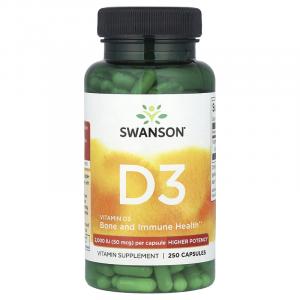 Swanson, Витамин D3, 2000 МЕ, 250 капсул