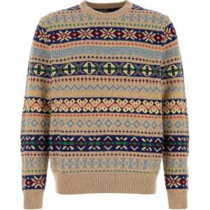 Поло свитер с жаккардовым узором Ralph Lauren, светло-коричневый