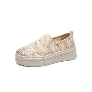 Повседневные однобортные туфли женские ZHR, Apricot