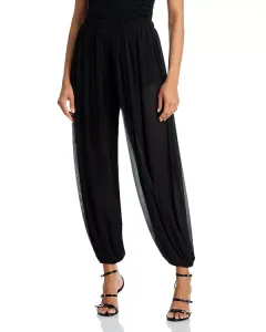 Брюки с объемными штанинами - эксклюзив Aqua, черный