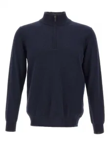 Свитер с полумолнией и воротником-стойкой Kangra, синий