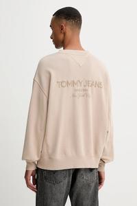 Хлопковая толстовка Tommy Jeans, бежевый