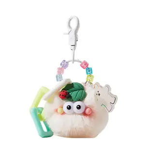 Милый плюшевый кулон Blush Puffball Dolls высотой 12 см Whoops, Ecru (Small Button)