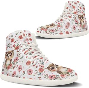 Pugasmiru Женская мода: высокие кроссовки на шнуровке, стильные спортивные и повседневные (белая подошва)