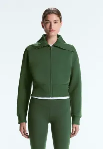 Кардиган с высоким воротником из смесовой хлопковой ткани. Oysho, Mottled Green