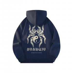 Толстовка Unisex Hooded Moderate Heavyweight HUANQIU, темно-синий