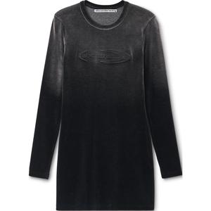 Мини-платье с длинными рукавами Alexander Wang, черный