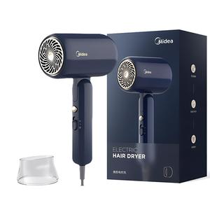 Фен 1600W с отрицательными ионами для ухода за волосами с холодным и горячим воздухом складной FZ208 Midea, синий
