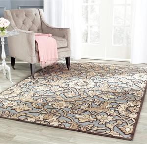 Ковер SAFAVIEH, 100 x 171 см, Paradise Collection, мягкий anthracite и anthracite, цветочный вискозный дизайн, идеально для помещений с высокой проходимостью: прихожей, гостиной, спальни (PAR141-3370)