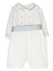 Клетчатый ромпер с длинными рукавами La Stupenderia, белый