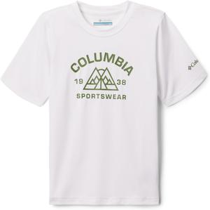 Columbia Boys Mount Echo Футболка с коротким рукавом и принтом, White/Peaked Badge