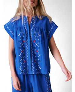 Топ с вышивкой Coves Cape Cove, Cobalt blue