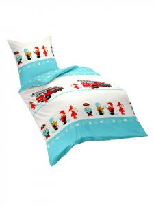 Комплект постельного белья из перкаля 135x200 см с рисунком пожарного белого цвета Fleuresse, 135x200 см