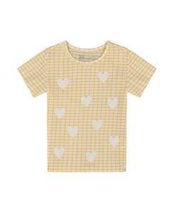 Девочки. Топ с аппликацией и эффектом "кринкл" - для старших детей Deux par Deux, желтый