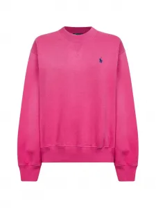 Свитшот с вышивкой логотипа Polo Ralph Lauren, розовый