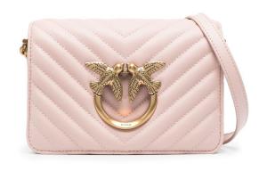 Сумка через плечо из телячьей кожи, женская светло-розовая PINKO