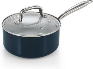 Сотейник Cook N Home с антипригарным покрытием и стеклянной крышкой 2,8 л, синий