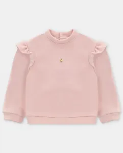 Свитшот для девочки с круглым вырезом, розового цвета Martín Aranda