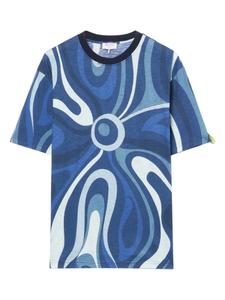 PUCCI футболка с принтом Marmo, синий