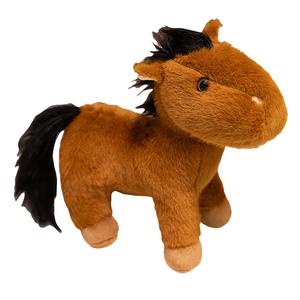 Коллекционная плюшевая кукла милый реалистичный пони высота 25см/30см MLING, коричневый