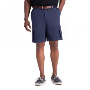 Мужские эластичные шорты-карго прямого кроя с плоской передней частью Haggar 10 дюймов, темно-синий