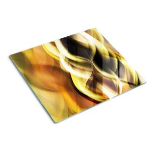 TULUP Стеклянная тарелка 60x52 см, золотистый свет