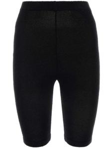 Balenciaga шорты из эластичной махровой ткани, черный