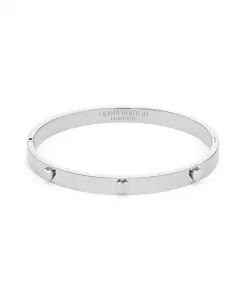 Браслет из нержавеющей стали с миниатюрным сердцем серебристого тона Olivia Burton, silver