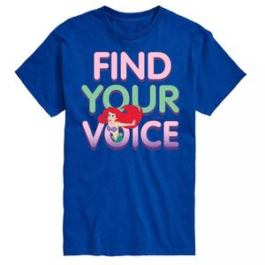 Футболка's The Little Mermaid Big & Tall Ariel с цветным рисунком Disney, синий