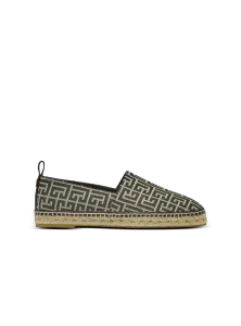 Туфли-эспадрильи из жаккарда с монограммой Balmain, черный