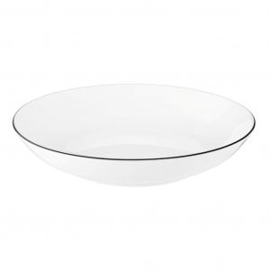 Суповая тарелка Lido Black Line, круглая тарелка 21 см Seltmann Weiden, белый/черный