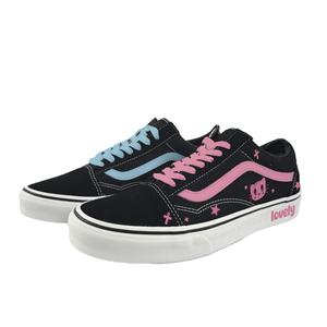 Vans Old Skool устойчивые к истиранию низкие кроссовки для скейтбординга unisex blue pink