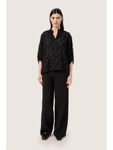 Soaked in Luxury Блузка с длинными рукавами SLColet, свободного кроя, черного цвета