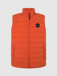 Pepe Jeans Стеганый жилет "Тоби" оранжевого цвета