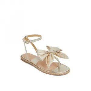 Jack Rogers Heidi Sandals Womens  Gold Round Toe Ankle Strap Thong JOBB169