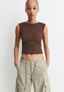 Футболка PULL&BEAR Print T-shirt, Brown