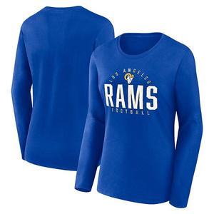 Женская футболка с длинным рукавом Fanatics Branded Royal Los Angeles Rams Plus Size Foiled Play Unbranded