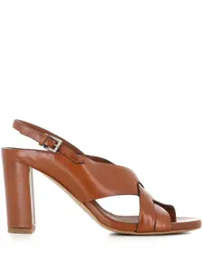 Сандалии Atene с ремешком на пятке 85 мм Del Carlo, коричневый