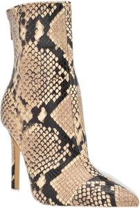 GUESS Simone Zip-Up Heel Booties, Medium Natural 101