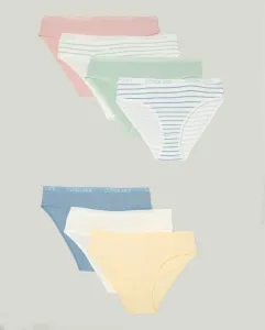 Набор из 7 трусов с принтом и однотонных Cotton Juice, мультиколор