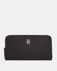 Черный кошелек на молнии из переработанного нейлона Tommy Hilfiger, черный