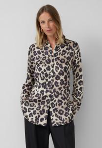 Блуза s.Oliver BLACK LABEL MIT ALL-OVER-PRINT, Schwarz/Grey