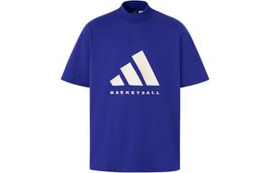 Футболка баскетбольная с принтом логотипа Adidas, ярко-синяя