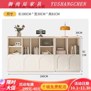Yu Shangchen Книжный шкаф из массива дерева с дверцами, напольный пылезащитный комод для гостиной, многоуровневая система хранения, 1.8 м низкая ножка комбинация: стиль a + стиль b