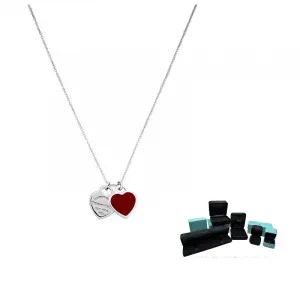 TIFFANY & CO. Колье из стерлингового серебра 925 пробы коллекции Return To Tiffany для женщин красное