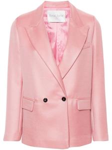 Forte Forte двубортный пиджак в полоску, розовый