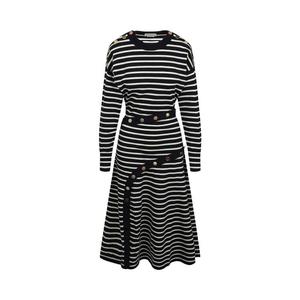 Платье Alexander McQueen Mixed Buttons Striped Dress 'Blue'