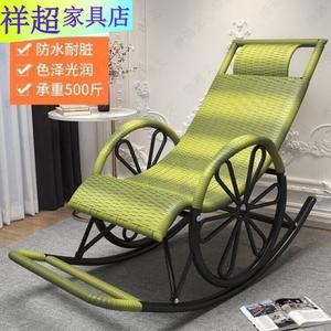 Vinoya Кресло-качалка с усиленной стальной рамой, двойные колеса, бамбуковый зеленый, двойной слой