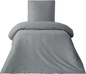 Комплект постельного белья 200х220 см хлопок Renforce серый клетчатый мягкий наволочка 80х80 см на молнии всесезонный leonado vicenti